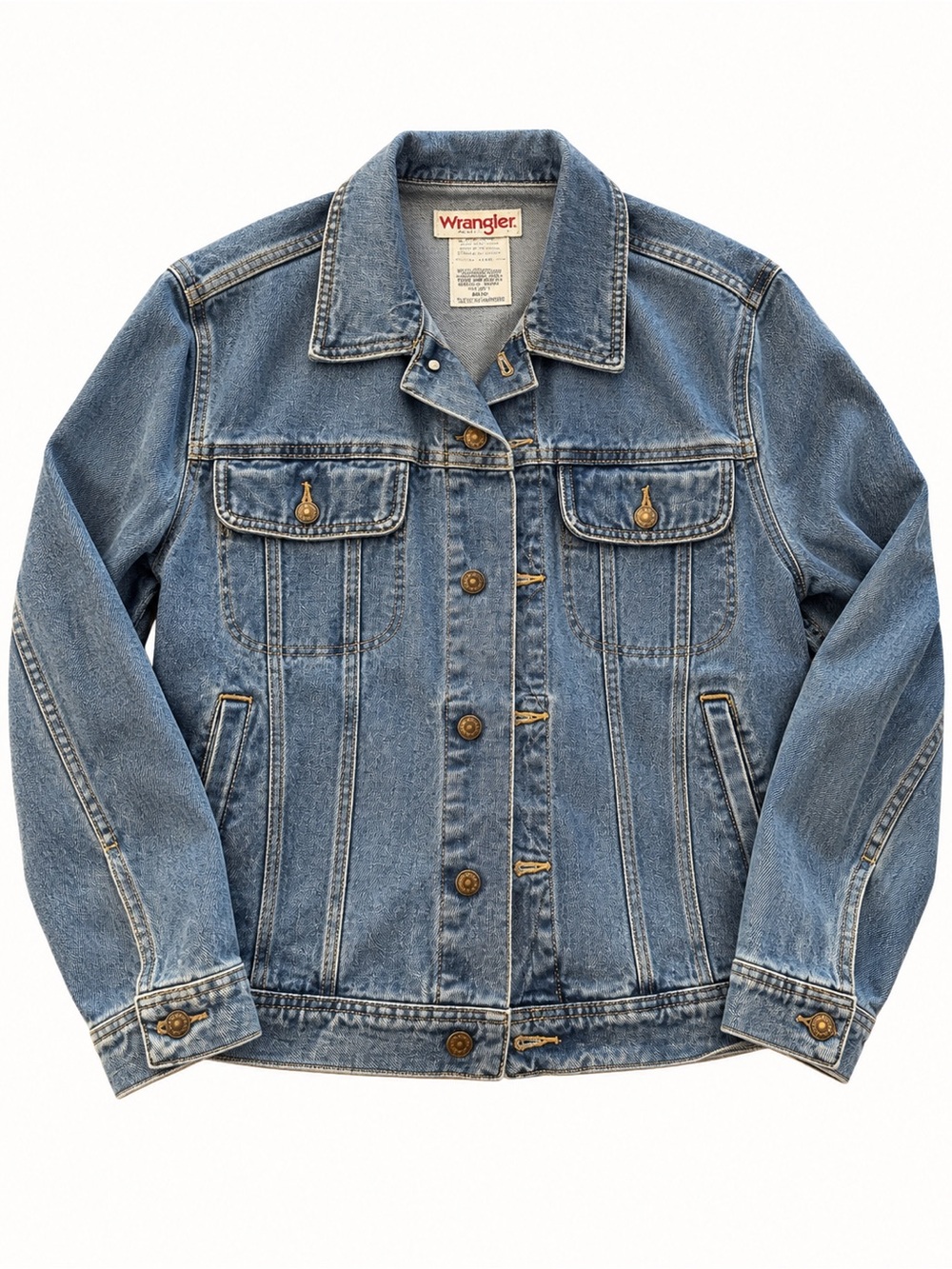 Wrangler Rugged Wear Men’s L Denim Jacket Vintage Indigo 10RJK30VI